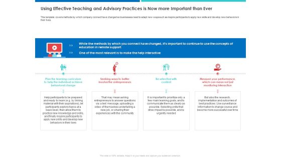 Using Effective Teaching And Advisory Practices Is Now More Important Than Ever Pictures PDF