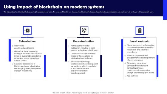 Using Impact Of Blockchain On Modern Systems Template PDF Using Impact Of Blockchain On Modern Systems Template PDF