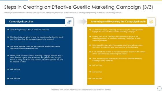 Using Offline Marketing Approaches To Improve Customer Engagement And Organic Traffic Steps In Creating An Effective Guerilla Marketing Sample PDF Using Offline Marketing Approaches To Improve Customer Engagement And Organic Traffic Steps In Creating An Effective Guerilla Marketing Sample PDF