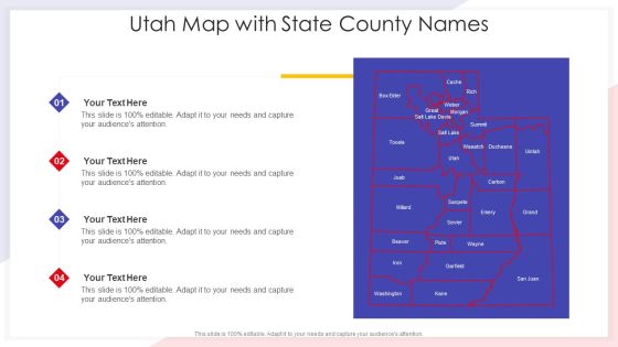 Utah Map With State County Names Diagrams PDF Utah Map With State County Names Diagrams PDF