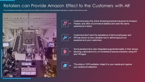 VR And AR IT Retailers Can Provide Amazon Effect To The Customers With AR Ppt Infographic Template Ideas PDF VR And AR IT Retailers Can Provide Amazon Effect To The Customers With AR Ppt Infographic Template Ideas PDF