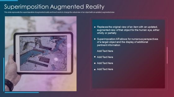 VR And AR IT Superimposition Augmented Reality Ppt Icon Images PDF