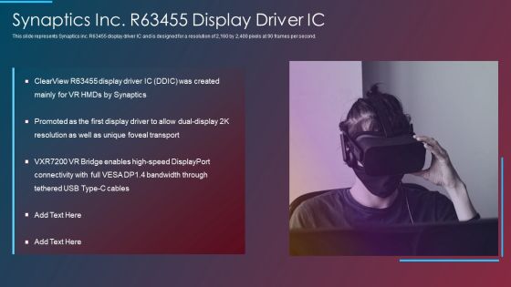 VR And AR IT Synaptics Inc R63455 Display Driver IC Ppt Visual Aids Ideas PDF VR And AR IT Synaptics Inc R63455 Display Driver IC Ppt Visual Aids Ideas PDF