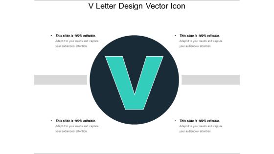 V Letter Design Vector Icon Ppt PowerPoint Presentation Slides Icon PDF