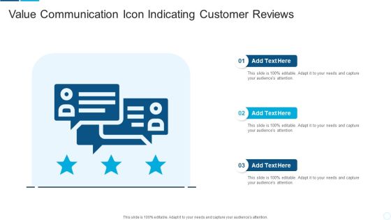 Value Communication Icon Indicating Customer Reviews Professional PDF