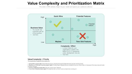 Value Complexity And Prioritization Matrix Ppt PowerPoint Presentation Icon Background Images PDF Value Complexity And Prioritization Matrix Ppt PowerPoint Presentation Icon Background Images PDF