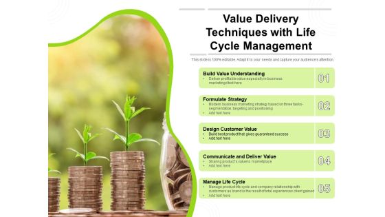 Value Delivery Techniques With Life Cycle Management Ppt PowerPoint Presentation Ideas Guide PDF Value Delivery Techniques With Life Cycle Management Ppt PowerPoint Presentation Ideas Guide PDF