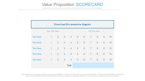Value Proposition Scorecard Ppt Slides Value Proposition Scorecard Ppt Slides