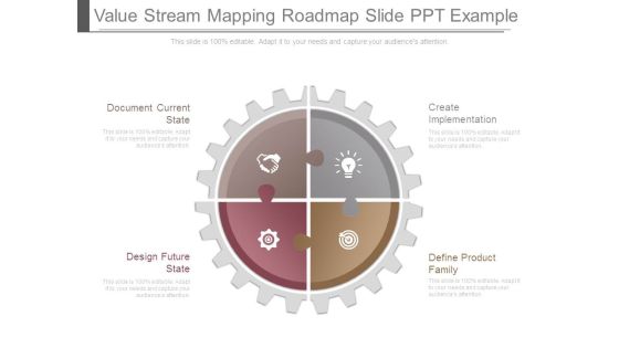 Value Stream Mapping Roadmap Slide Ppt Example