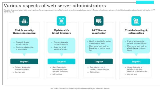 Various Aspects Of Web Server Administrators Themes PDF Various Aspects Of Web Server Administrators Themes PDF