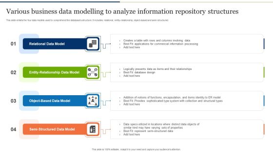 Various Business Data Modelling To Analyze Information Repository Structures Microsoft PDF Various Business Data Modelling To Analyze Information Repository Structures Microsoft PDF