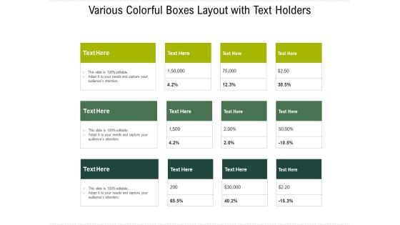 Various Colorful Boxes Layout With Text Holders Ppt PowerPoint Presentation File Background Images PDF Various Colorful Boxes Layout With Text Holders Ppt PowerPoint Presentation File Background Images PDF