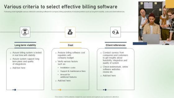 Various Criteria To Select Effective Billing Software Ppt PowerPoint Presentation File Layouts PDF Various Criteria To Select Effective Billing Software Ppt PowerPoint Presentation File Layouts PDF