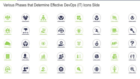 Various Phases That Determine Effective Devops IT Icons Slide Icons PDF