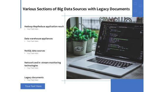 Various Sections Of Big Data Sources With Legacy Documents Ppt PowerPoint Presentation Gallery Microsoft PDF Various Sections Of Big Data Sources With Legacy Documents Ppt PowerPoint Presentation Gallery Microsoft PDF