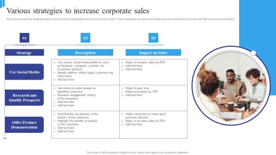 Various Strategies To Increase Corporate Sales Structure PDF Various Strategies To Increase Corporate Sales Structure PDF