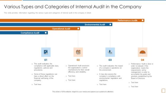 Various Types And Categories Of Internal Audit In The Company Ppt Visual Aids Show PDF Various Types And Categories Of Internal Audit In The Company Ppt Visual Aids Show PDF