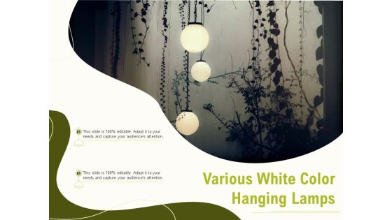 Various White Color Hanging Lamps Ppt PowerPoint Presentation Gallery Outfit PDF Various White Color Hanging Lamps Ppt PowerPoint Presentation Gallery Outfit PDF