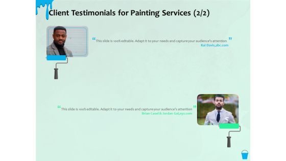 Varnishing Services Agreement Client Testimonials For Painting Ppt Portfolio Layout Ideas PDF Varnishing Services Agreement Client Testimonials For Painting Ppt Portfolio Layout Ideas PDF