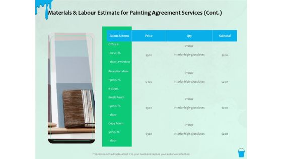 Varnishing Services Agreement Materials And Labour Estimate For Painting Agreement Ppt Outline Ideas PDF Varnishing Services Agreement Materials And Labour Estimate For Painting Agreement Ppt Outline Ideas PDF
