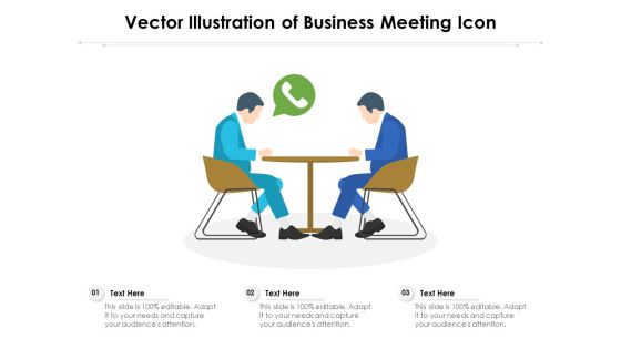 Vector Illustration Of Business Meeting Icon Ppt PowerPoint Presentation Inspiration File Formats PDF
