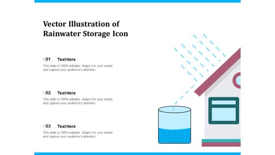 Vector Illustration Of Rainwater Storage Icon Ppt PowerPoint Presentation Infographics Objects PDF