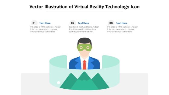Vector Illustration Of Virtual Reality Technology Icon Ppt PowerPoint Presentation Summary Design Inspiration PDF