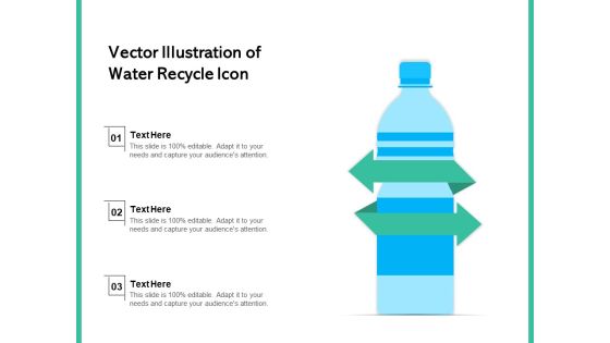 Vector Illustration Of Water Recycle Icon Ppt PowerPoint Presentation Summary Guidelines PDF