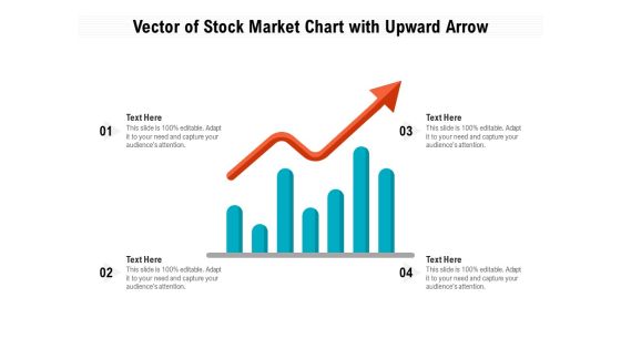 Vector Of Stock Market Chart With Upward Arrow Ppt PowerPoint Presentation File Sample PDF