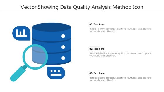 Vector Showing Data Quality Analysis Method Icon Ppt PowerPoint Presentation Icon Show PDF