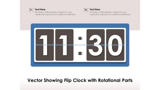Vector Showing Flip Clock With Rotational Parts Ppt PowerPoint Presentation File Summary PDF
