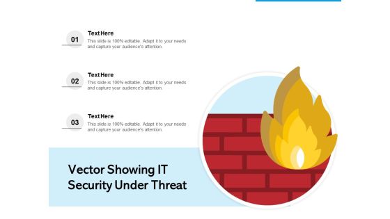Vector Showing IT Security Under Threat Ppt PowerPoint Presentation Gallery Deck PDF