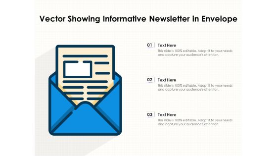 Vector Showing Informative Newsletter In Envelope Ppt PowerPoint Presentation Gallery Brochure PDF