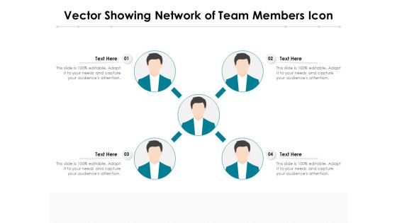 Vector Showing Network Of Team Members Icon Ppt PowerPoint Presentation Icon Designs Download PDF