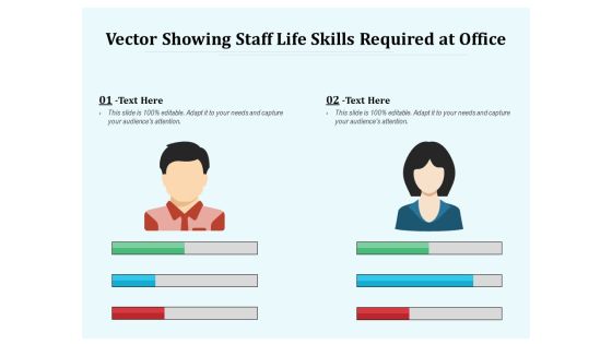 Vector Showing Staff Life Skills Required At Office Ppt PowerPoint Presentation Styles Rules PDF