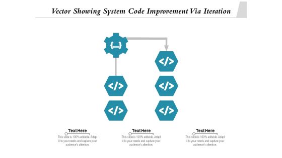 Vector Showing System Code Improvement Via Iteration Ppt PowerPoint Presentation Infographics Design Templates PDF