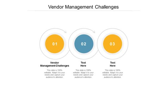 Vendor Management Challenges Ppt PowerPoint Presentation Infographics Templates Cpb