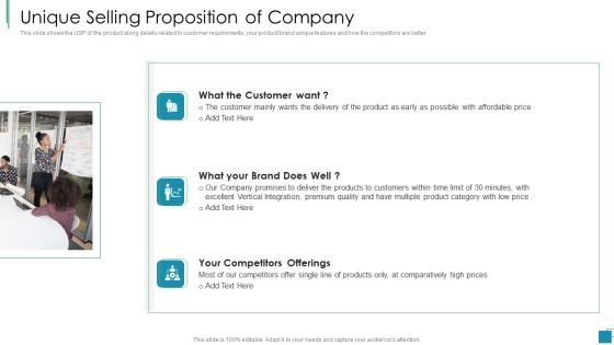 Venture Capital Pitch Decks For Private Companies Unique Selling Proposition Of Company Icons PDF Venture Capital Pitch Decks For Private Companies Unique Selling Proposition Of Company Icons PDF