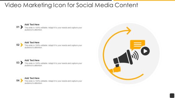 Video Marketing Icon For Social Media Content Sample PDF Video Marketing Icon For Social Media Content Sample PDF