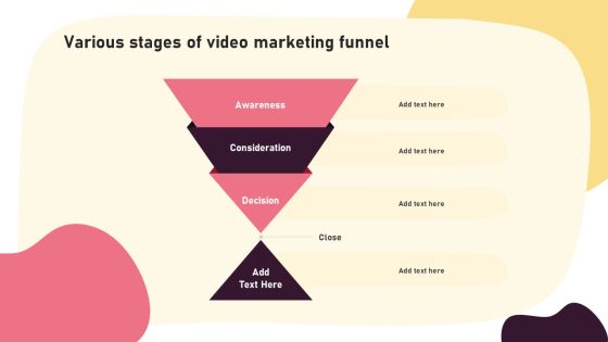 Video Promotion Techniques Various Stages Of Video Marketing Funnel Icons PDF Video Promotion Techniques Various Stages Of Video Marketing Funnel Icons PDF