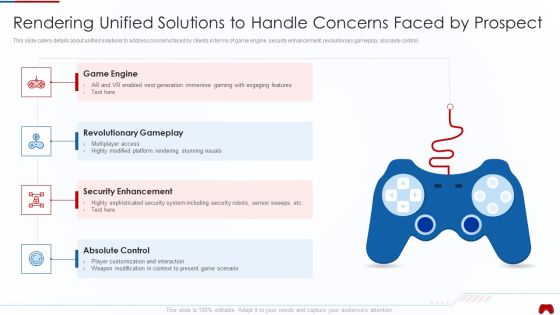Virtual Adventure Gaming Investor Elevator Pitch Deck Rendering Unified Solutions To Handle Elements PDF Virtual Adventure Gaming Investor Elevator Pitch Deck Rendering Unified Solutions To Handle Elements PDF