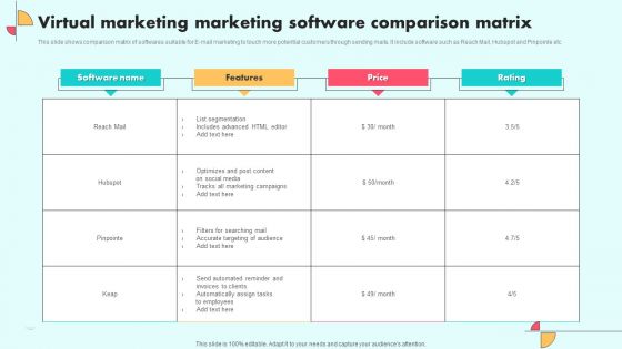 Virtual Marketing Marketing Software Comparison Matrix Portrait PDF Virtual Marketing Marketing Software Comparison Matrix Portrait PDF