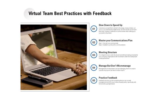 Virtual Team Best Practices With Feedback Ppt PowerPoint Presentation Gallery Clipart PDF Virtual Team Best Practices With Feedback Ppt PowerPoint Presentation Gallery Clipart PDF
