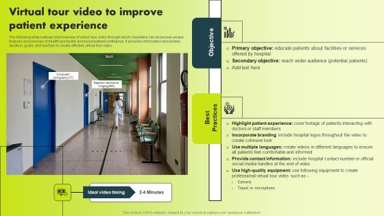 Virtual Tour Video To Improve Patient Experience Summary PDF