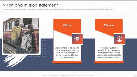 Vision And Mission Statement Tour Management Company Profile Themes PDF