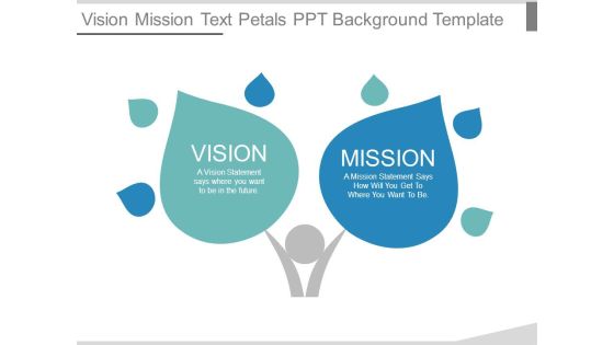 Vision Mission Text Petals Ppt Background Template Vision Mission Text Petals Ppt Background Template