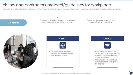 Visitors And Contractors Protocol Guidelines For Workplace Organization Transformation Instructions Mockup PDF Visitors And Contractors Protocol Guidelines For Workplace Organization Transformation Instructions Mockup PDF