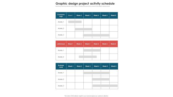 Visual Design Services Proposal Graphic Design Project Activity One Pager Sample Example Document