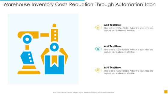 Warehouse Inventory Costs Reduction Through Automation Icon Guidelines PDF