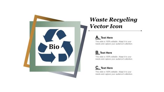Waste Recycling Vector Icon Ppt PowerPoint Presentation Infographic Template Layouts